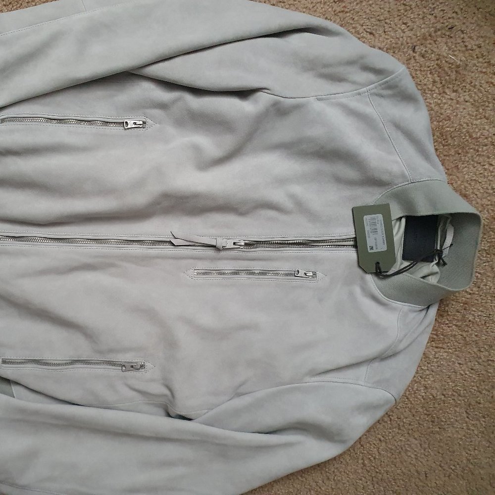 ALLSAINTS Kemble Suede Bomber Jacket Size L NWT